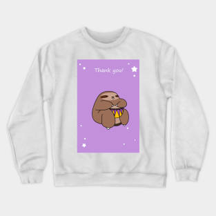 "Thank You" Djembe Sloth Crewneck Sweatshirt